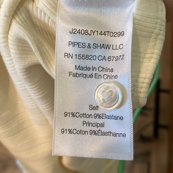 NEW Veronica Beard Jocelyn Henley Shirt in Ivory Size Medium - Picture 6 of 8